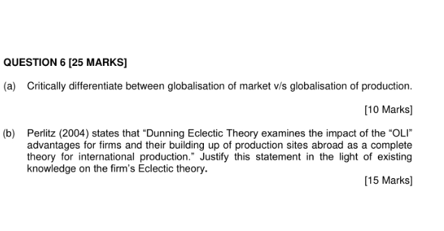 Thank you. QUESTION 6 (25 MARKS] (a) Critically