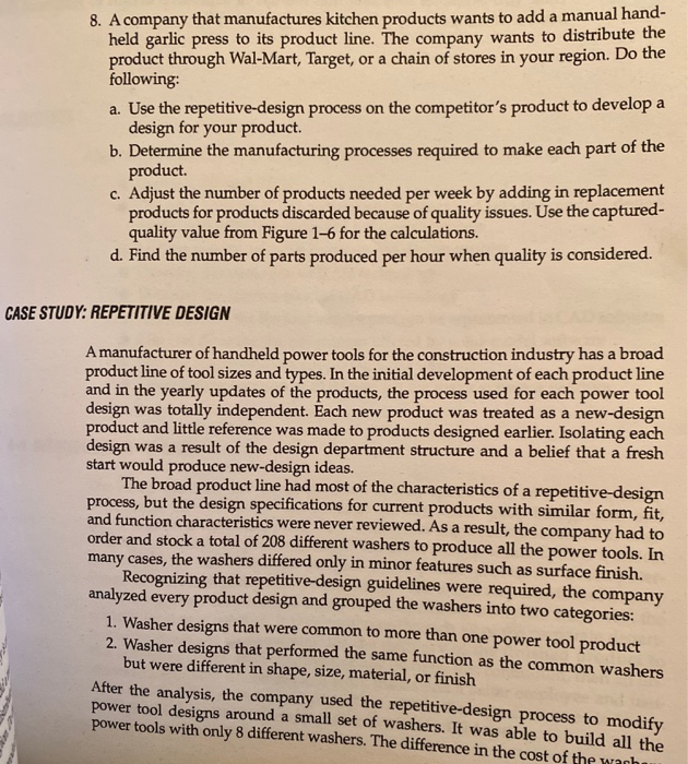 8. A company that manufactures kitchen products