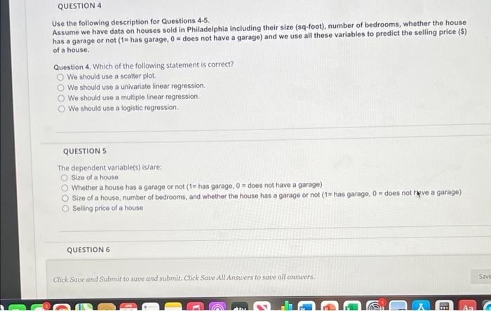 4-5 QUESTION 4 Use the following description for