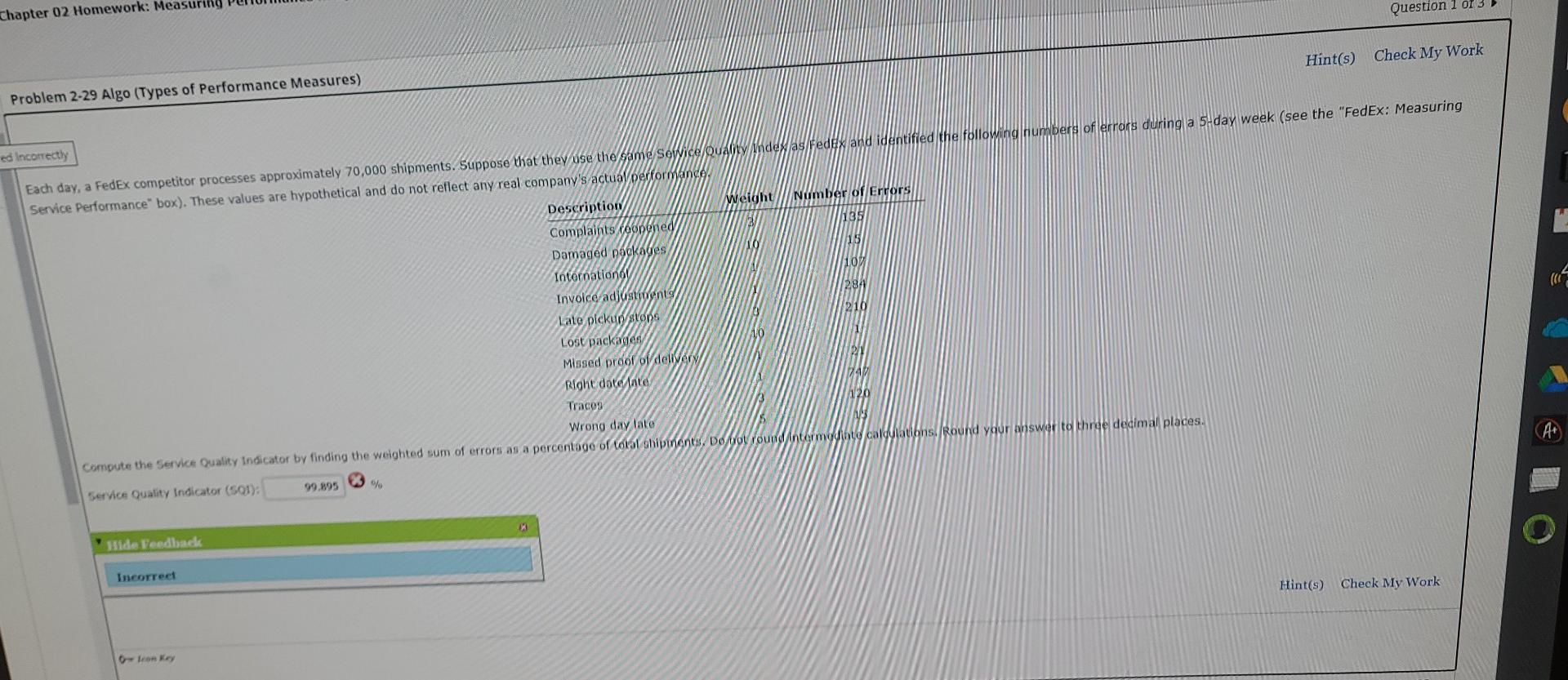 Chapter 02 Homework: Measuring Question 1 of 3