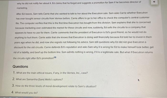 CASE 4.3 Vernex, Inc. Page 156 CRon Chapple Stock