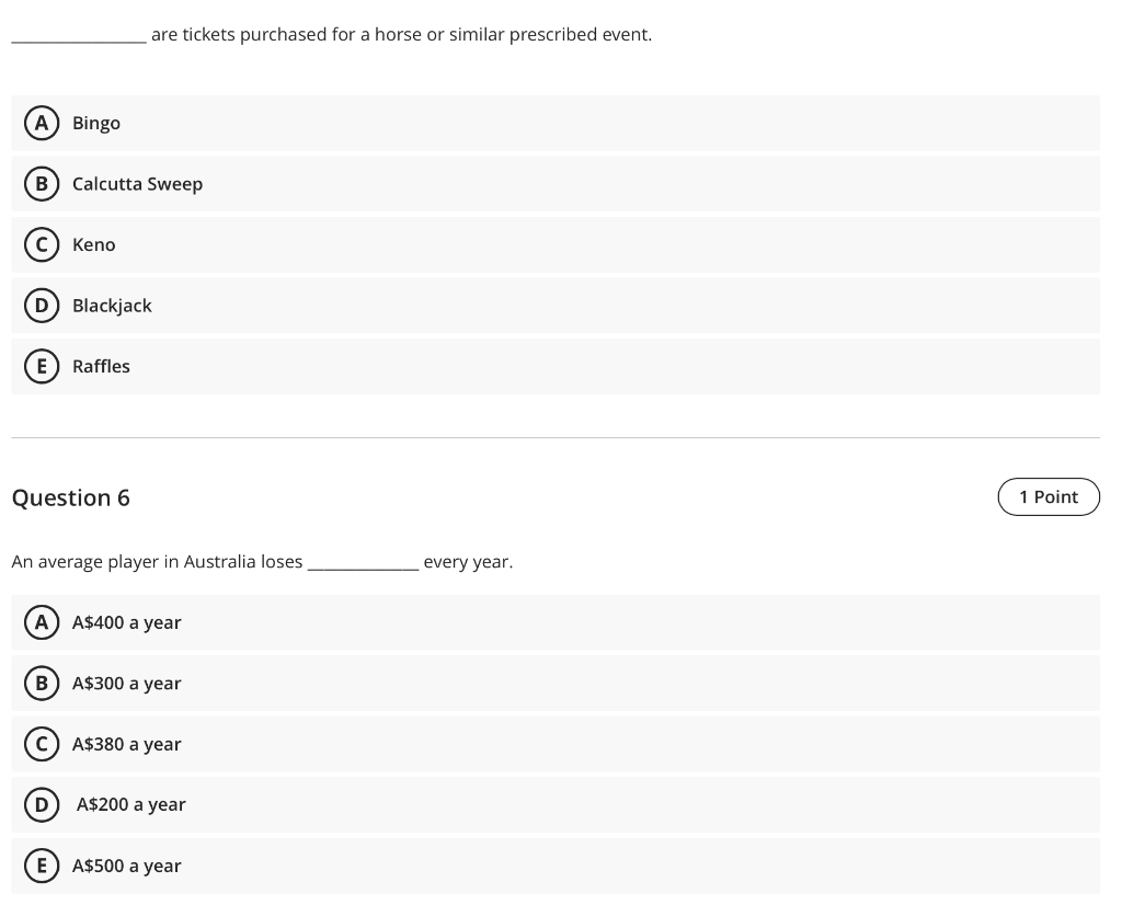 are tickets purchased for a horse or similar