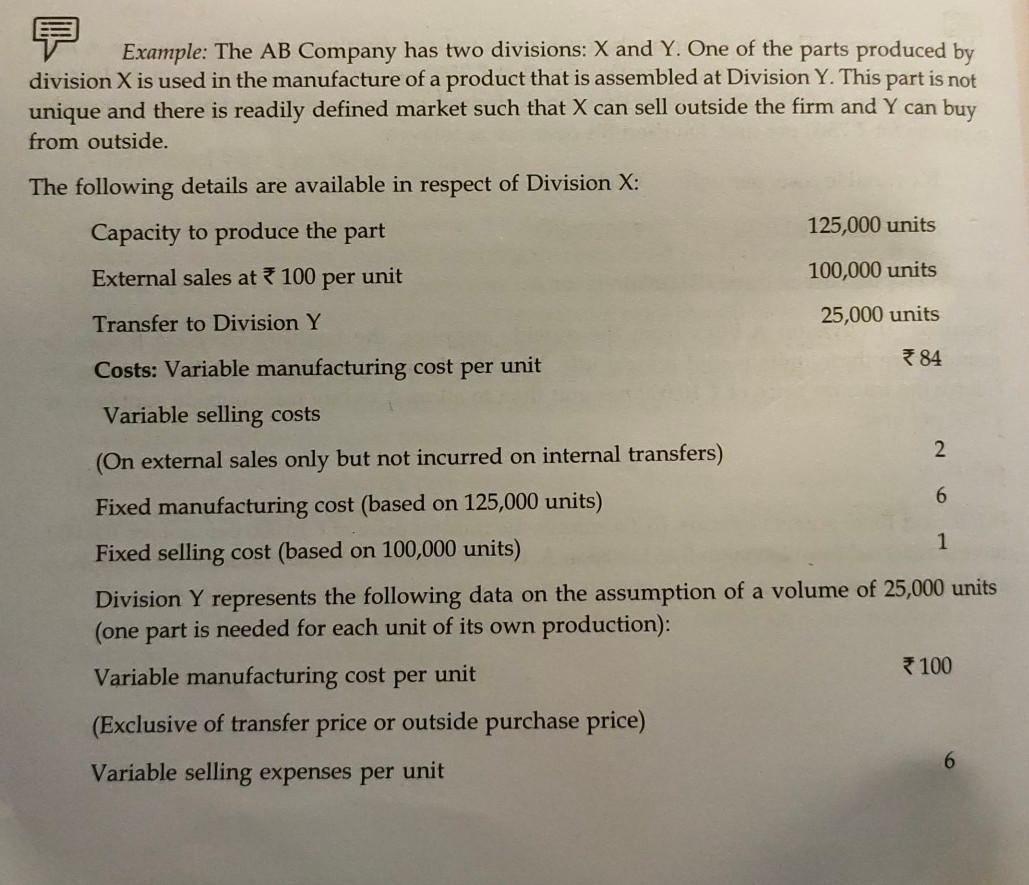 I need a correct answer Example: The AB Company