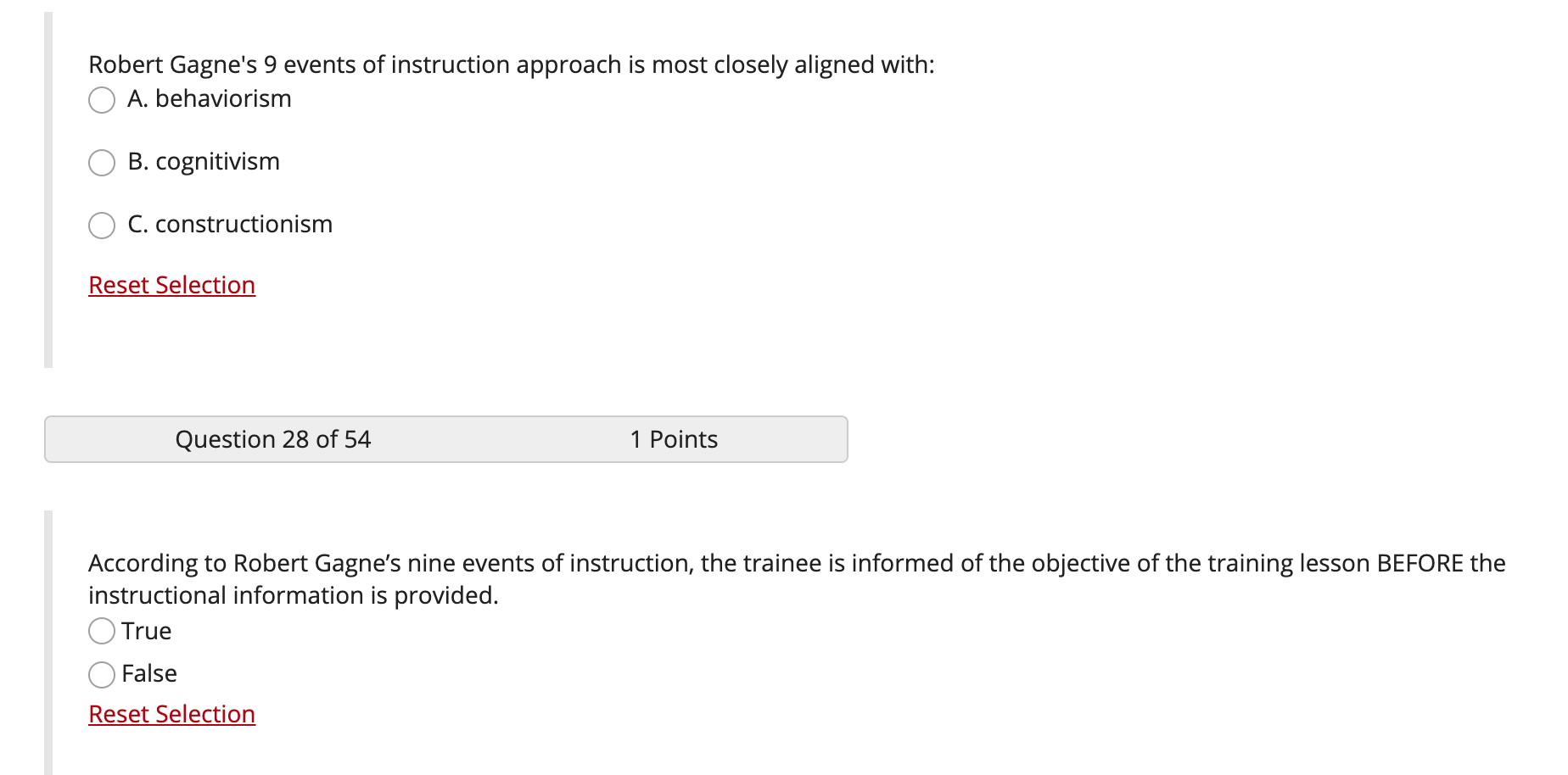 Please helppp The learning theory that focuses