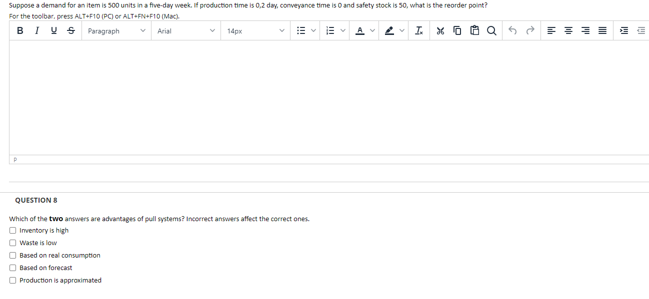 Suppose a demand for an item is 500 units in a
