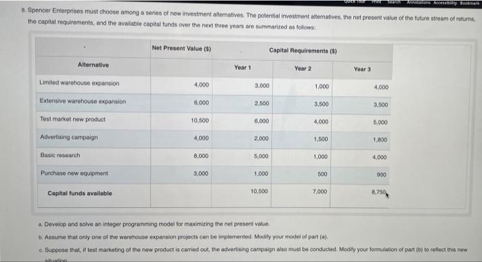 Formulate and solve by Solver. Anno Accesokmark