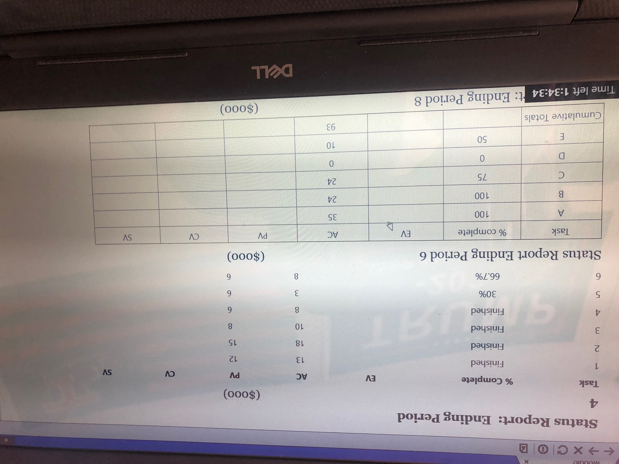 Given the following project network, baseline,