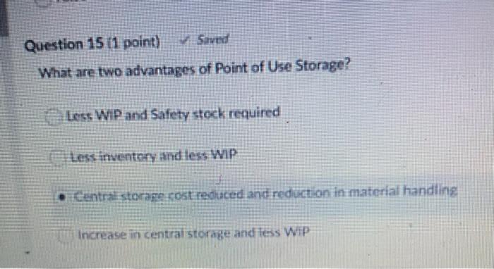 Question 14 (1 point) Infinite Loading assumed
