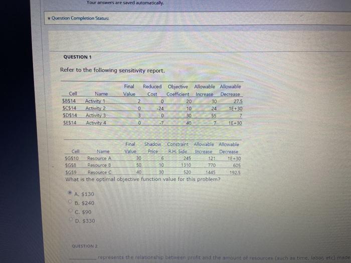 Your answers are saved automatically. Question