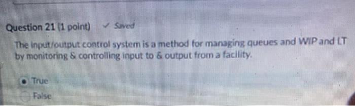Question 21 1 point) Swed The input/output