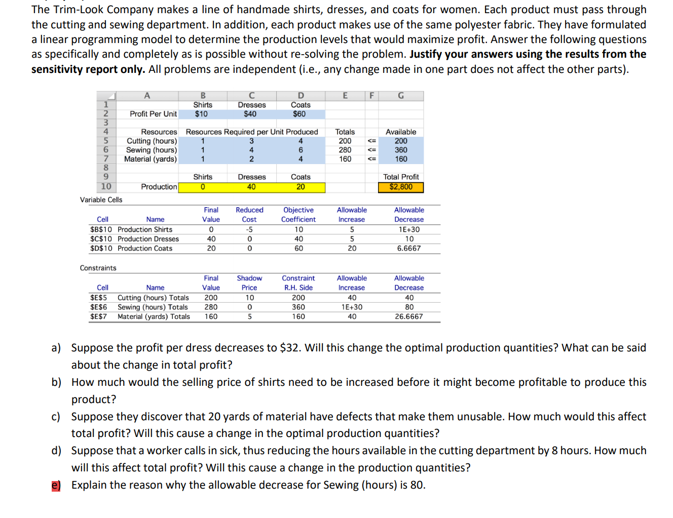 Please Answer E only. Thanks. The Trim-Look