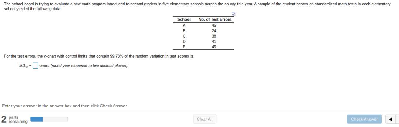 The school board is trying to evaluate a new math