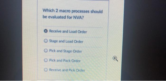Which 2 macro processes should be evaluated for