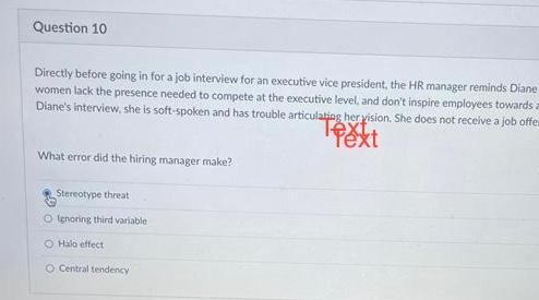 Please answer all Question 9 4 pts A city manager