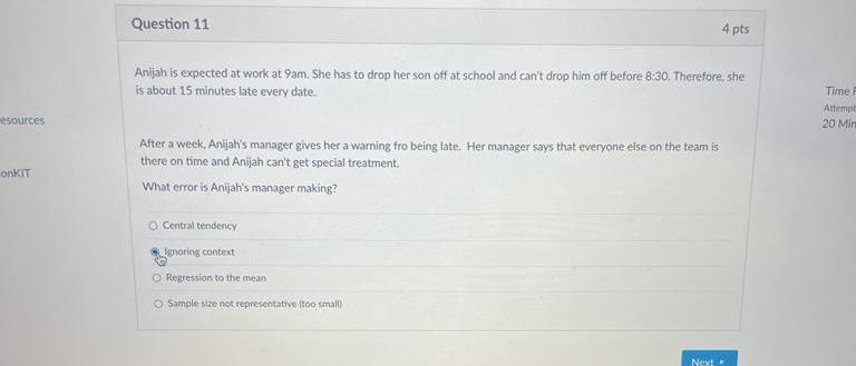 Please answer all Question 9 4 pts A city manager