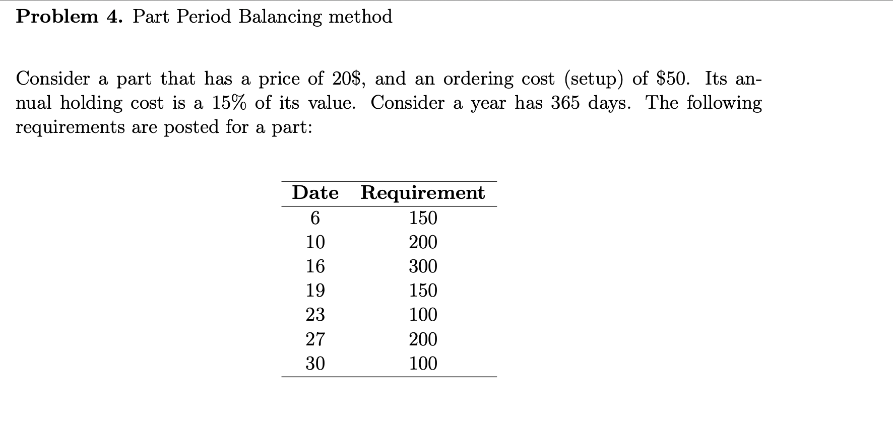 Please show all calculations. Thank you! Problem