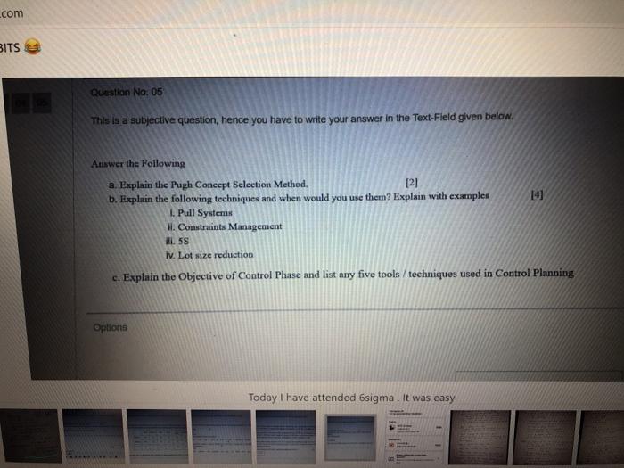 .com BITS Question No. 05 This is a subjective