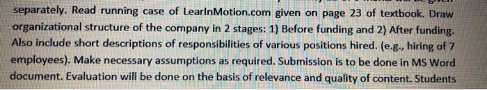 separately. Read running case of LearlnMotion.com