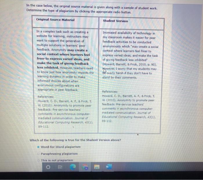 Item 1 Ackn In the case below, the original