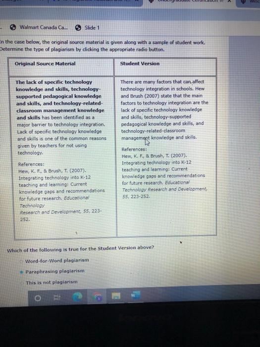 Item 1 Ackn In the case below, the original