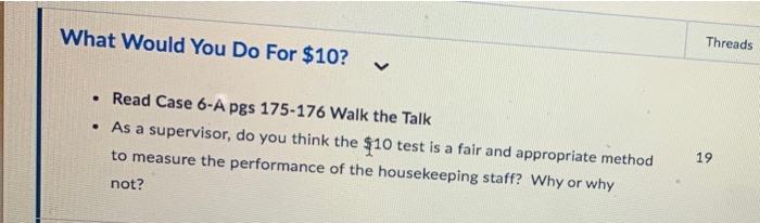 supervisory skills What Would You Do For $10?