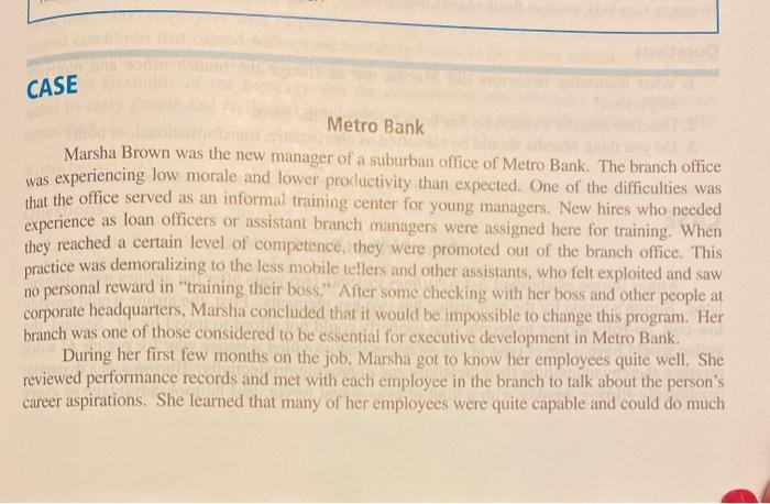 read the case below and answer the following