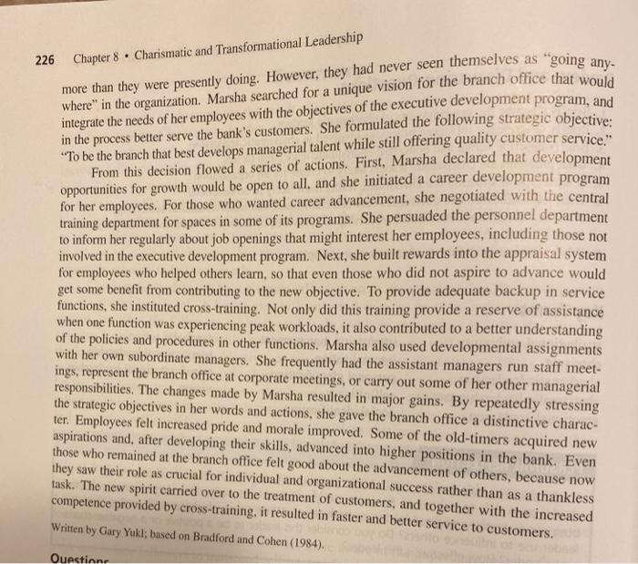 read the case below and answer the following