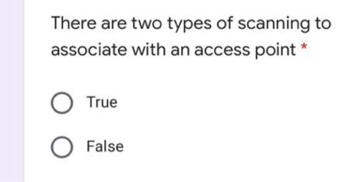 There are two types of scanning to associate with