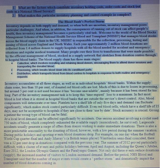 1. What are the factors which constitute