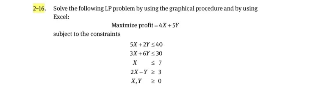 -16. Solve the following LP problem by using the