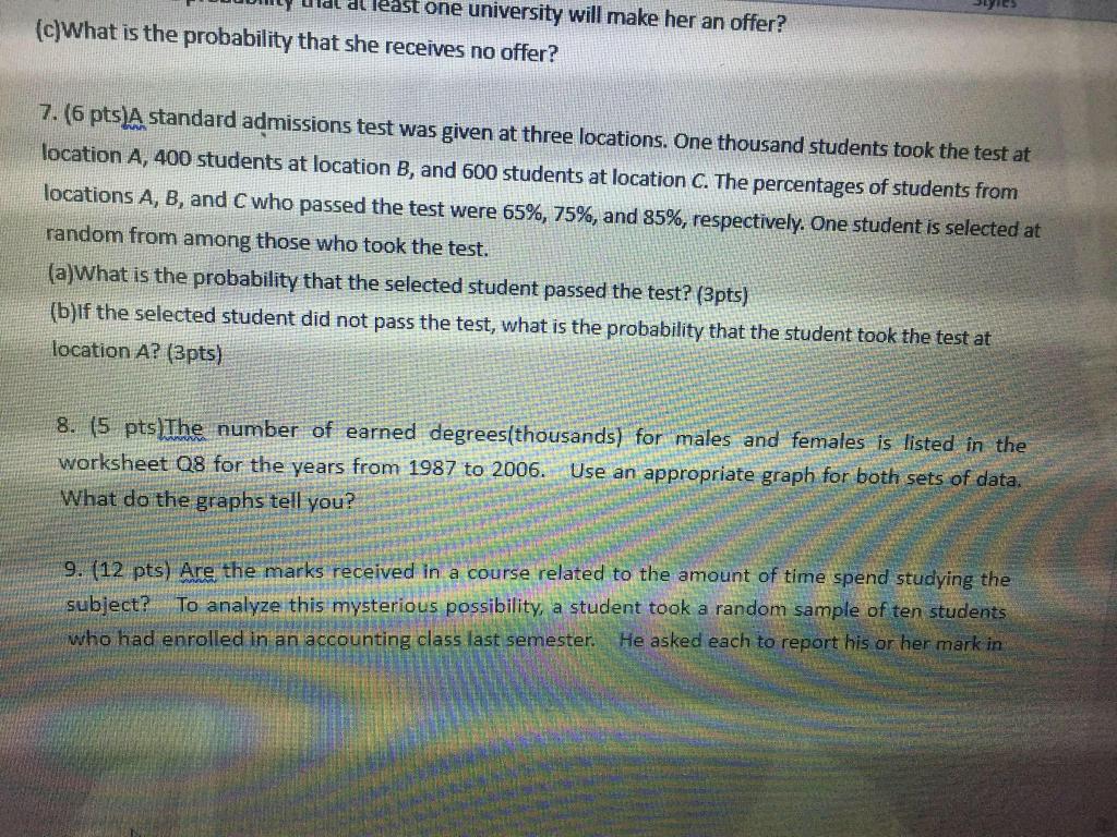 please answer question 8. please give me the