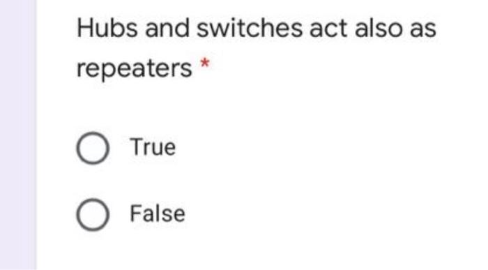 We can use only one switch in a local area