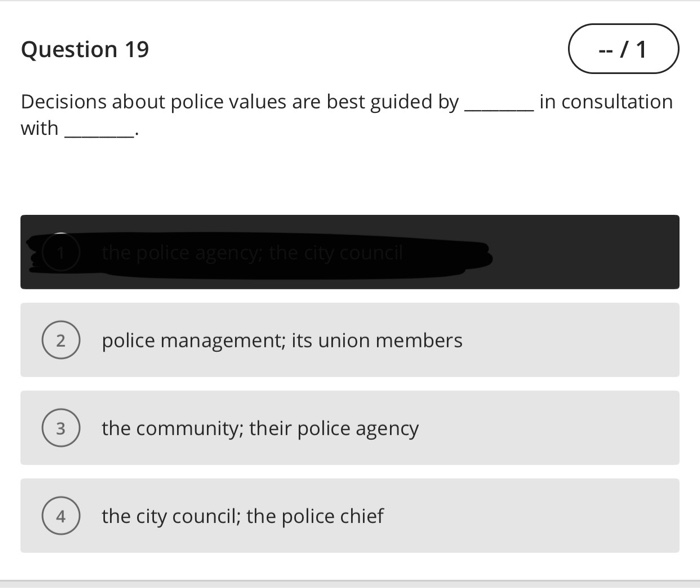 if it is blacken its not the answer Question 19