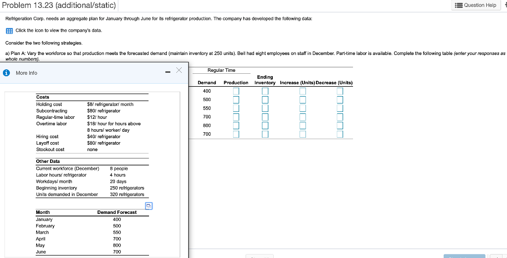 Problem 13.23 (additional/static) Question Help