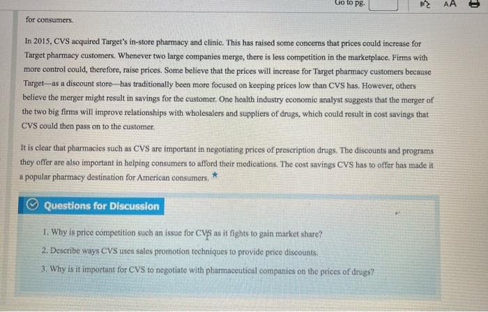 marketing hw please help Case 19.2 CVS: