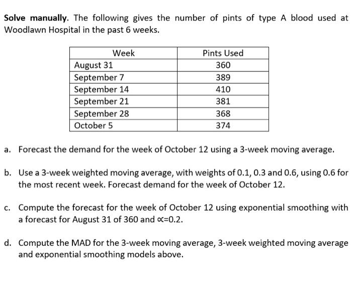 Complete answer please Solve manually. The