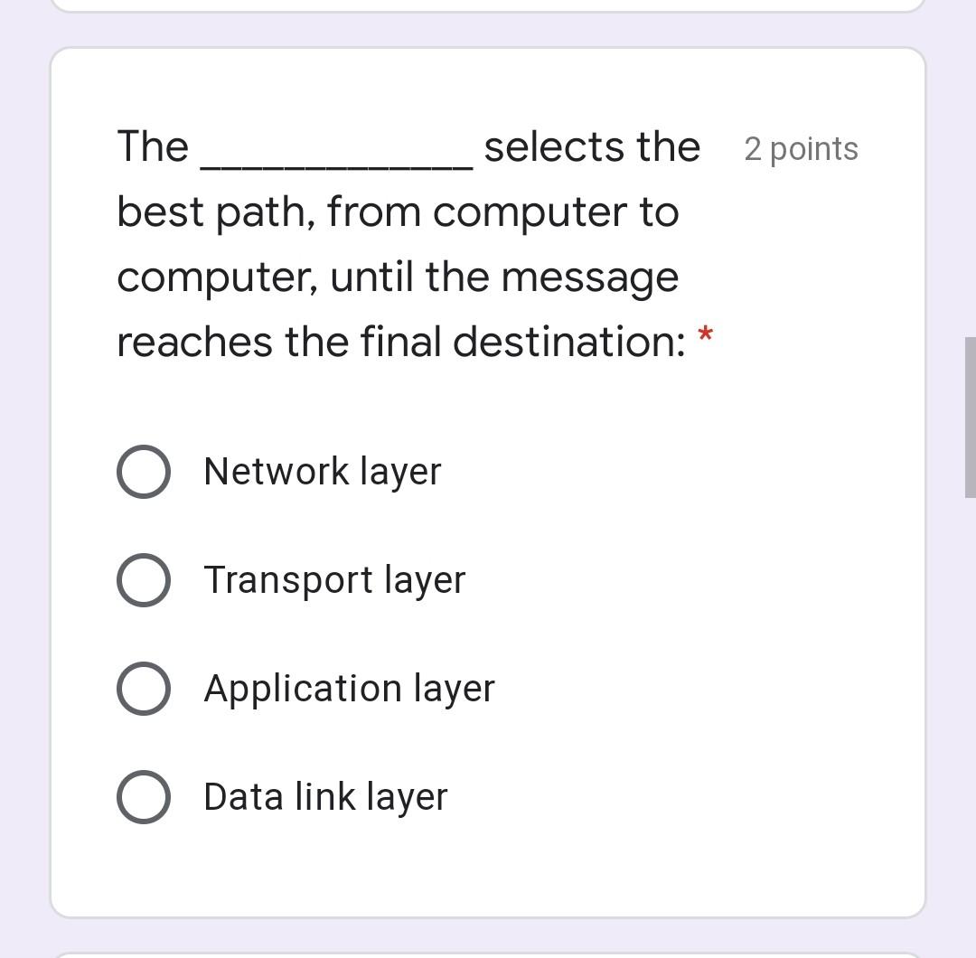 The selects the 2 points best path, from computer