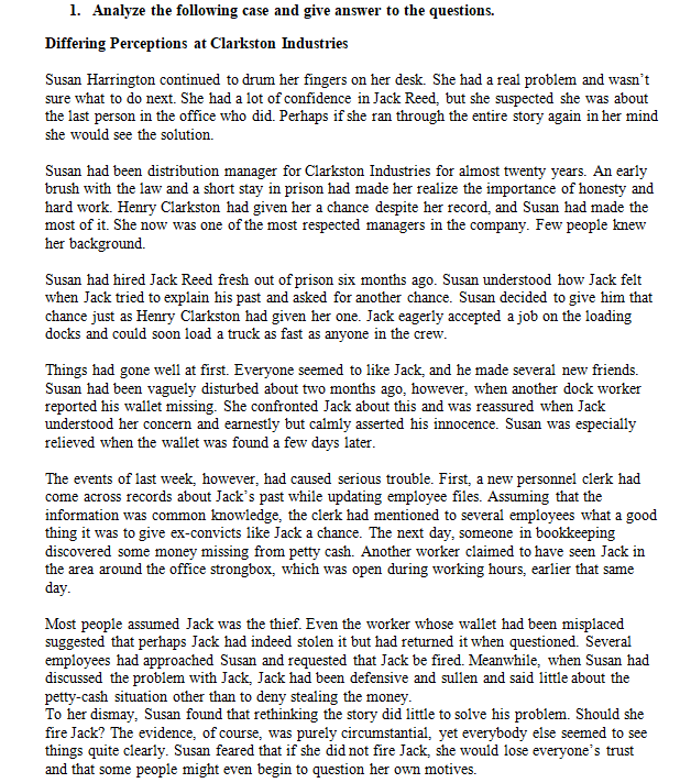 Read the given case and answer the questions