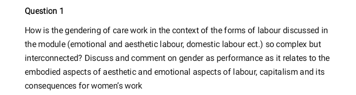 Please include references How is the gendering of