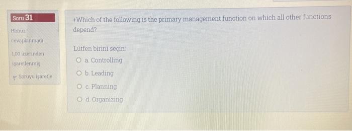 Saru 31 +Which of the following is the primary