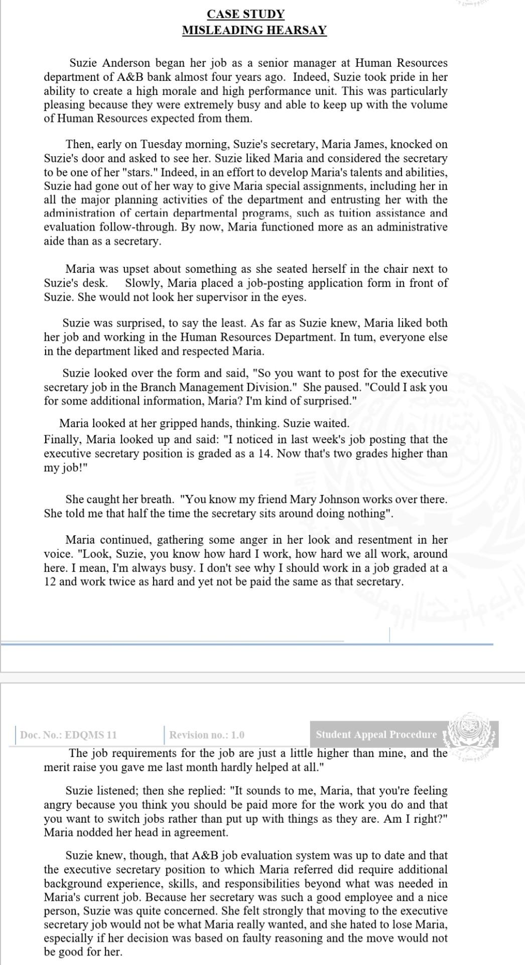 Solve this case study subject: organizational