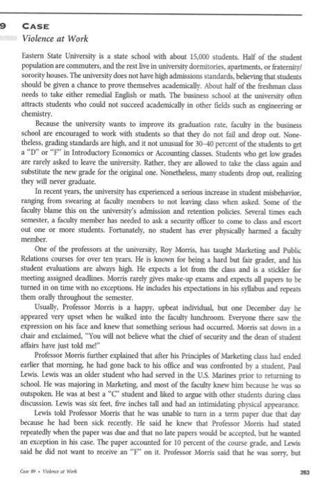 read the case below and make organization