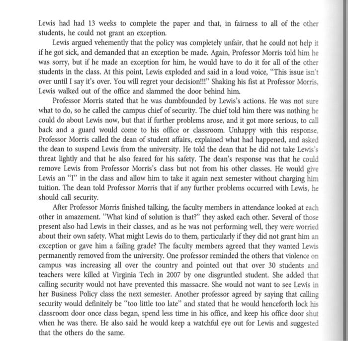 read the case below and make organization