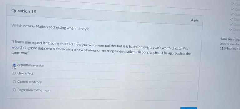 Please answer aLL Question 15 4 pts Which error