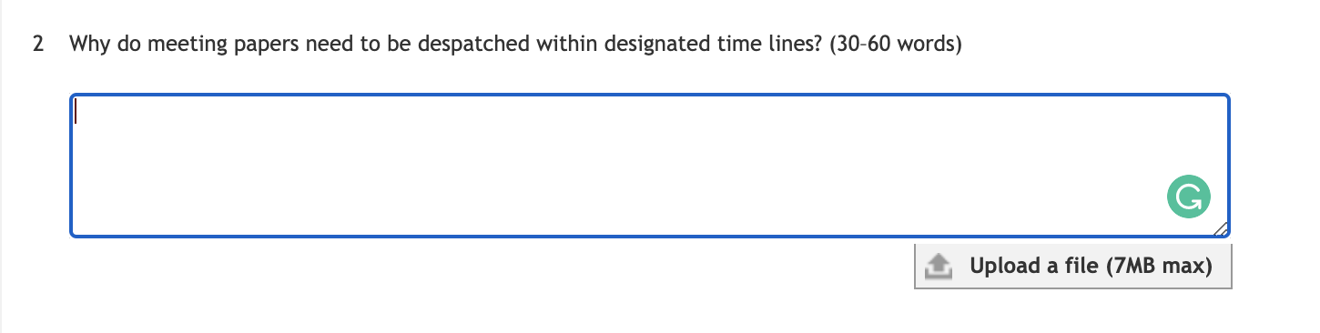 2 Why do meeting papers need to be despatched
