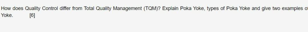 How does Quality Control differ from Total