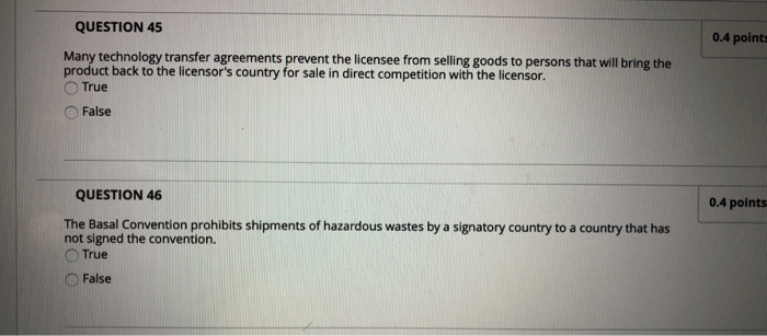 QUESTION 41 0.4 points sa It is fairly common for