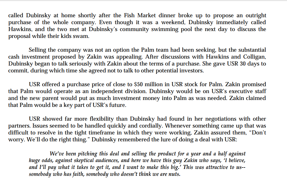 Questions : Why did Palm computing's first