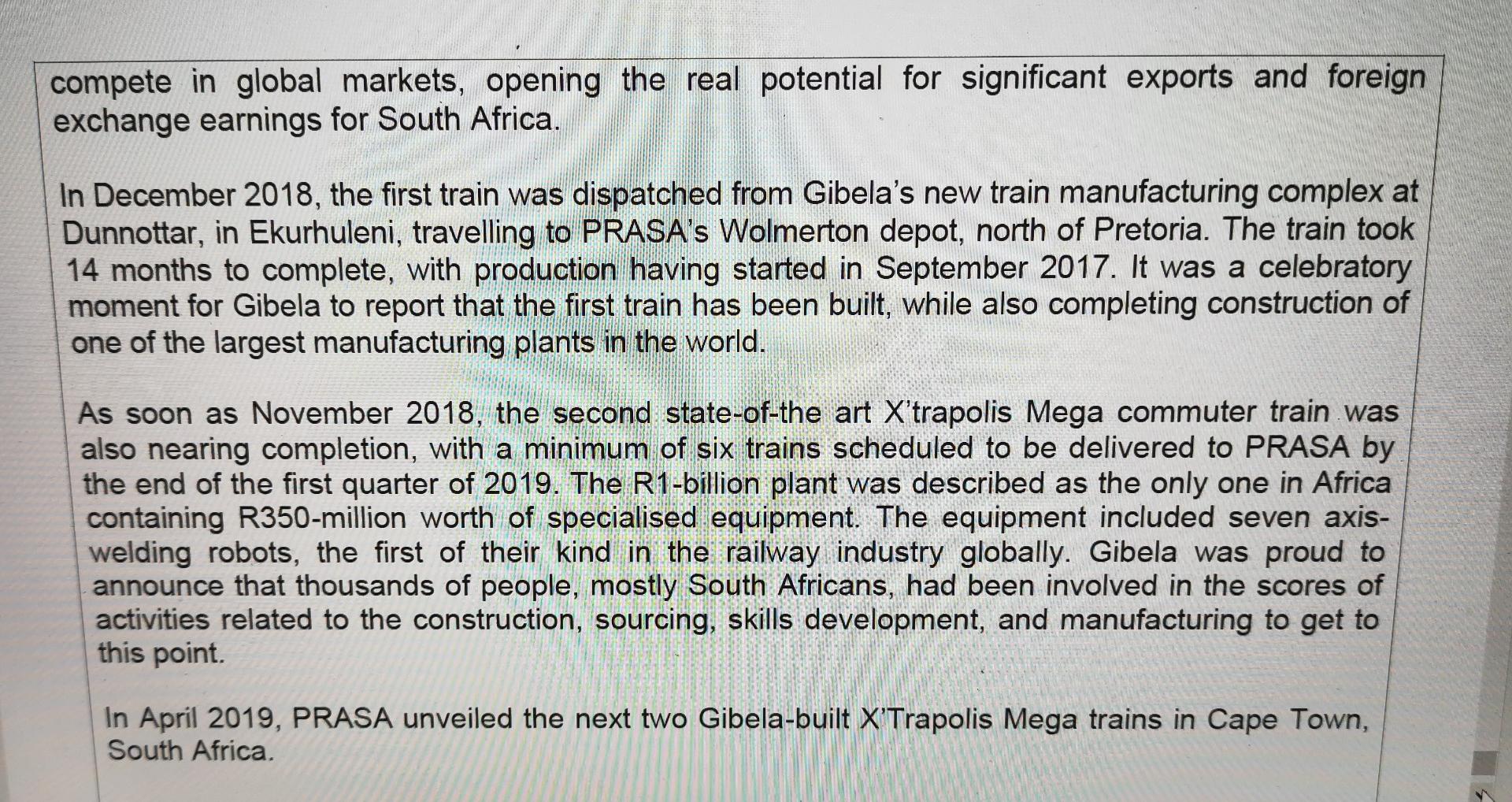 No stopping this train! Background: Replacing