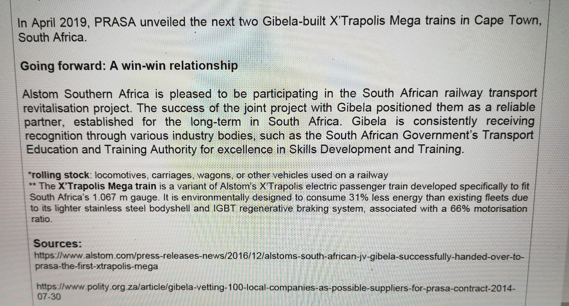 No stopping this train! Background: Replacing